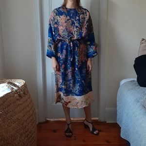 Anntian simple dress print D open size